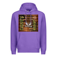 Purple daddy's hunting buddy Premium Hoodie - TumblerDesignByShophia