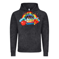 Vintage Black back to school hello first grade 3200x2400 Vintage Hoodie - AdoDesignShop