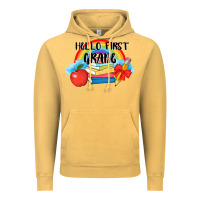 Vintage Mustard back to school hello first grade 3200x2400 Vintage Hoodie - AdoDesignShop