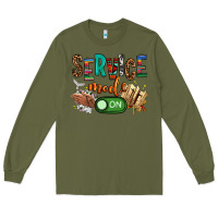 Army Green service mode on woman version Long Sleeve Tee - NancyCooperArtShop