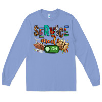 Colony Blue service mode on woman version Long Sleeve Tee - NancyCooperArtShop