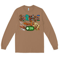 Toasted Coconut service mode on woman version Long Sleeve Tee - NancyCooperArtShop