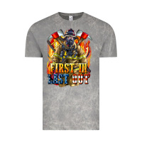 Cloud Rock First In last Out American Firefighter Vintage Tee - LillyAllenDesigns