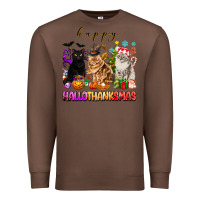 Chestnut happy hallothanksmas cats Premium Sweatshirt - texasbilliewilder