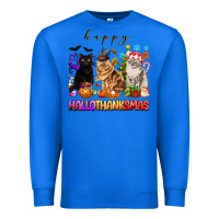 True Royal happy hallothanksmas cats Premium Sweatshirt - texasbilliewilder