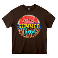 Chocolate Brown summer time watermelon Heavy Core Tee - BarkalooDesign