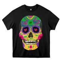 Black sugar skull Heavy Core Tee - FaDigitalArtStudio