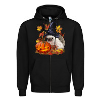 Black Halloween Hedgehog Zipper Hoodie - LillyAllenDesigns