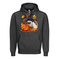 Charcoal Heather Halloween Hedgehog Zipper Hoodie - LillyAllenDesigns
