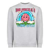 Heather Grey your anxiety is a lying bitch Heavyweight Sweatshirt - MaliasSmallBusiness