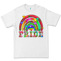 White lgbtq pride and rainbow Premium Tee - HRA Design Shop