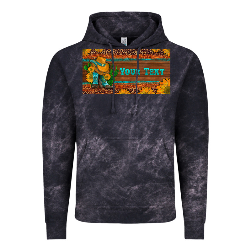 (preview)custom Cowboy Boots Sunflowers And Cactus License Plate Vintage Hoodie by Artiststas | Teevron