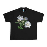 Black white dawn rose Urban Heavy Tee - LillyAllenDesigns