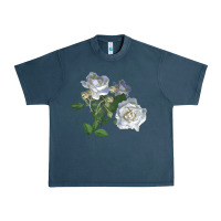 Midnight Navy white dawn rose Urban Heavy Tee - LillyAllenDesigns