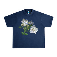 Navy white dawn rose Urban Heavy Tee - LillyAllenDesigns