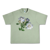 Oil Green white dawn rose Urban Heavy Tee - LillyAllenDesigns