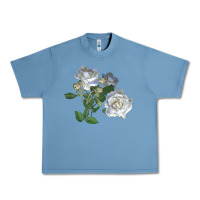 Pebble Blue white dawn rose Urban Heavy Tee - LillyAllenDesigns