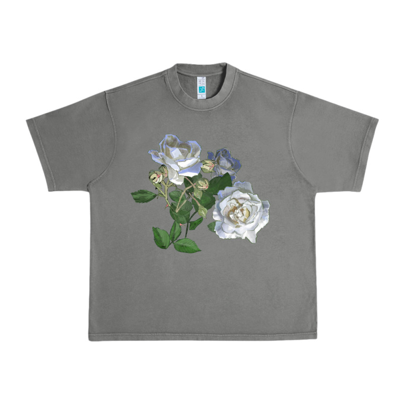 White Dawn Rose Urban Heavy Tee by LillyAllenDesigns | Teevron