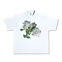 White white dawn rose Urban Heavy Tee - LillyAllenDesigns