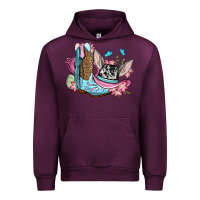 Mauve Wine Easter cowboy boots hat Urban Hoodie - OliviaCreatesArt