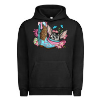Pigment Black Easter cowboy boots hat Urban Hoodie - OliviaCreatesArt