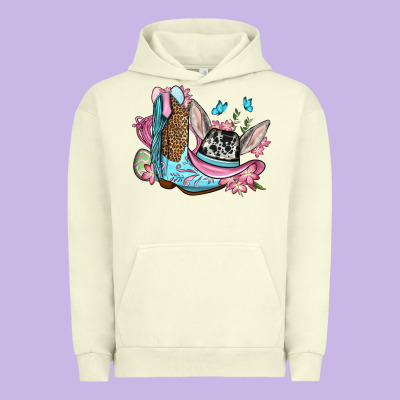 Easter Cowboy Boots Hat Urban Hoodie Designed By Oliviacreatesart