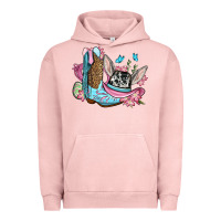 Pigment Salmon Easter cowboy boots hat Urban Hoodie - OliviaCreatesArt