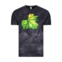 Cloud Black green leaf Vintage Tee - BarkalooDesign
