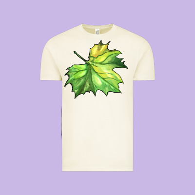 Green Leaf Vintage Tee Designed By Barkaloodesign