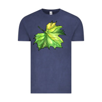 Vintage Denim green leaf Vintage Tee - BarkalooDesign