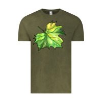Vintage Olive green leaf Vintage Tee - BarkalooDesign