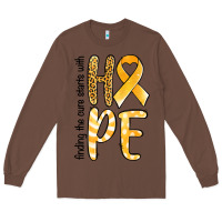 Chestnut Finding the cure starts with hope Childhood Cancer Long Sleeve Tee - NancyCooperArtShop