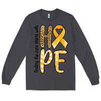 Smoke Finding the cure starts with hope Childhood Cancer Long Sleeve Tee - NancyCooperArtShop