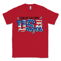 Red land of the free usa Classic Tee - MaliasSmallBusiness