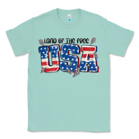 Seafoam land of the free usa Classic Tee - MaliasSmallBusiness