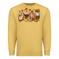 Antique Gold Pumpkin Spice Coffee Cups Premium Sweatshirt - texasbilliewilder