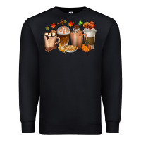 Black Pumpkin Spice Coffee Cups Premium Sweatshirt - texasbilliewilder