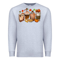 Heather Grey Pumpkin Spice Coffee Cups Premium Sweatshirt - texasbilliewilder