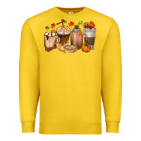 Lemon Pumpkin Spice Coffee Cups Premium Sweatshirt - texasbilliewilder