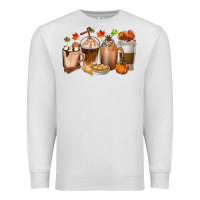 Oatmeal Heather Pumpkin Spice Coffee Cups Premium Sweatshirt - texasbilliewilder