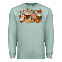 Seafoam Pumpkin Spice Coffee Cups Premium Sweatshirt - texasbilliewilder
