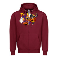 Burgundy Trick Or Treat Chimpanzee Zipper Hoodie - LillyAllenDesigns