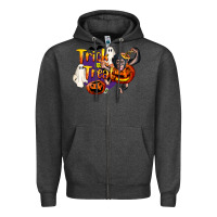 Charcoal Heather Trick Or Treat Chimpanzee Zipper Hoodie - LillyAllenDesigns