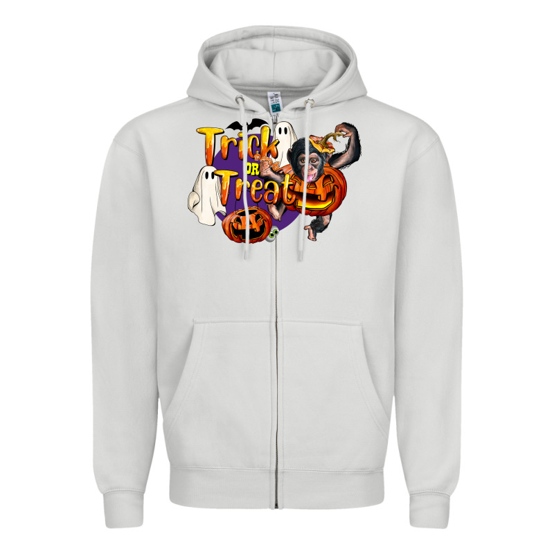 Trick Or Treat Chimpanzee Zipper Hoodie by LillyAllenDesigns | Teevron