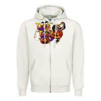 Oatmeal Heather Trick Or Treat Chimpanzee Zipper Hoodie - LillyAllenDesigns