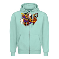 Seafoam Trick Or Treat Chimpanzee Zipper Hoodie - LillyAllenDesigns