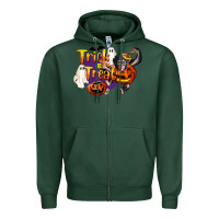 Sports Green Trick Or Treat Chimpanzee Zipper Hoodie - LillyAllenDesigns