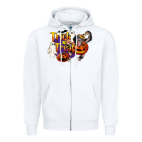 White Trick Or Treat Chimpanzee Zipper Hoodie - LillyAllenDesigns