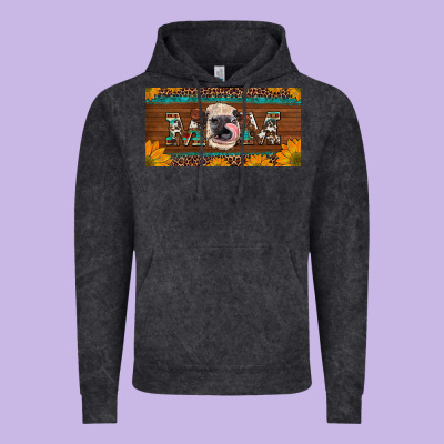 Western Heifer Mom With Sunflowers And Turquoise License Plate Vintage Hoodie Designed By Artiststas