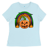Baby Blue halloween rainbow Ladies Tee - JahusDesignShop